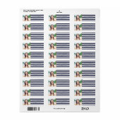Aangepaste kleurstrepen Foto Retouradres Labels (Full Sheet)