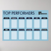 Aangepaste kleurtop-uitvoerder van maandweergave poster (Voorkant)