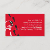 Aangepaste kleurtopgeheim detective chef-catering visitekaartje (Achterkant)