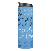 Aangepaste kleurtumbler "Vereenvoudig uw leven" Thermosbeker (Geroteerd rechts)
