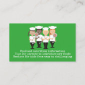 Aangepaste kleurverscheidenheid kinder kooktienche visitekaartje (Achterkant)