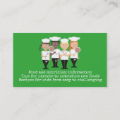 Aangepaste kleurverscheidenheid kinder kooktienche visitekaartje (Achterkant)