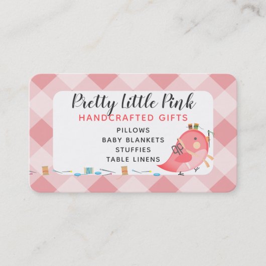 Aangepaste kleurvogel naadloze naaigarens visitekaartje (Voorkant)