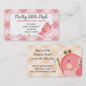 Aangepaste kleurvogel naadloze naaigarens visitekaartje (Voorkant / Achterkant)