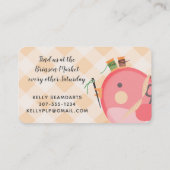 Aangepaste kleurvogel naadloze naaigarens visitekaartje (Achterkant)