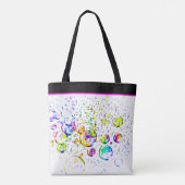 Aangepaste kleurzeepbellen en muziekcanvas tas (Achterkant)