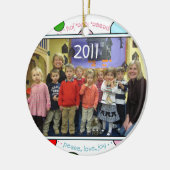 Aangepaste kleuterfeestdag 2011 keramisch ornament (Links)