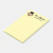 Aangepaste kleuterleidster schattige aap post-it® notes (Schuin)