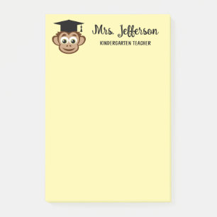 Aangepaste kleuterleidster schattige aap post-it® notes