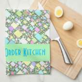 Aangepaste kleuterpasta's Abstract Theedoek (Quarter Fold)