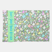 Aangepaste kleuterpasta's Abstract Theedoek (Horizontaal)