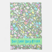 Aangepaste kleuterpasta's Abstract Theedoek (Verticaal)