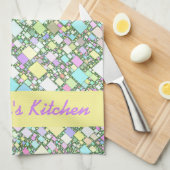 Aangepaste kleuterpasta's Abstract Theedoek (Quarter Fold)