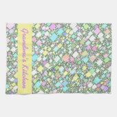 Aangepaste kleuterpasta's Abstract Theedoek (Horizontaal)