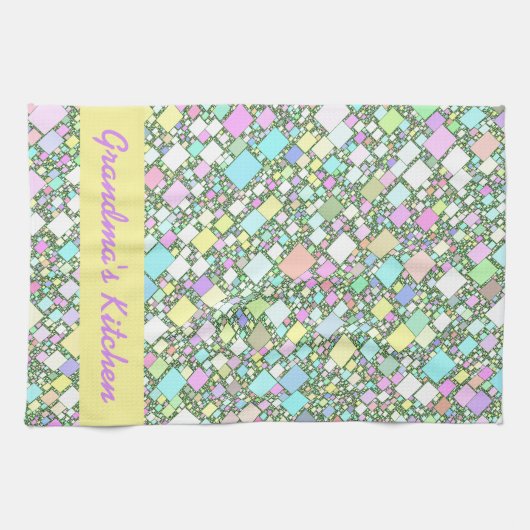 Aangepaste kleuterpasta's Abstract Theedoek (Horizontaal)