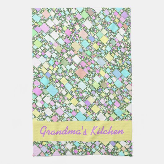 Aangepaste kleuterpasta's Abstract Theedoek (Verticaal)