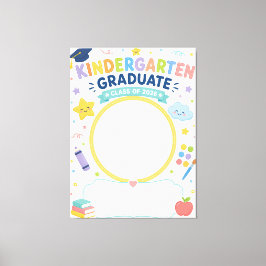 Aangepaste kleuterschool afgestudeerde klas 2026 canvas afdruk