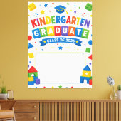 Aangepaste kleuterschool afgestudeerde klas 2026 canvas afdruk (Insitu (Woonkamer))