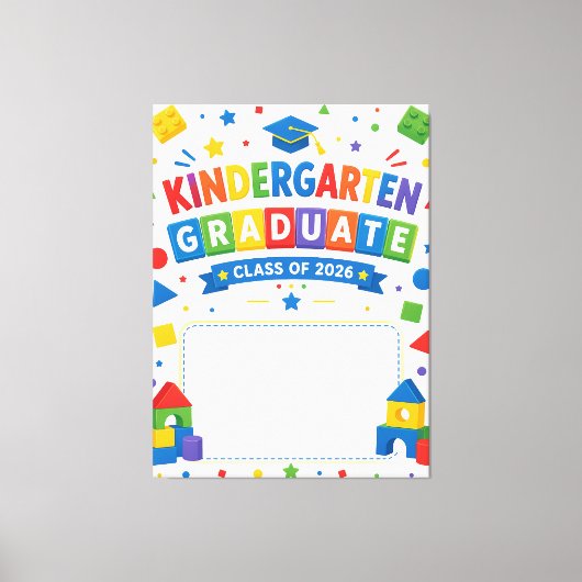 Aangepaste kleuterschool afgestudeerde klas 2026 canvas afdruk (Voorkant)