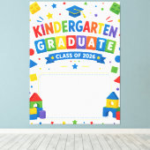 Aangepaste kleuterschool afgestudeerde klas 2026 canvas afdruk (Insitu (Houten vloer))