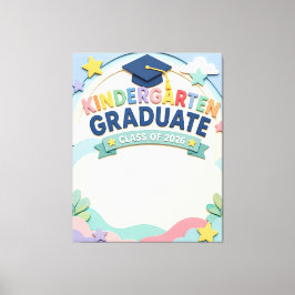 Aangepaste kleuterschool afgestudeerde klas 2026 canvas afdruk