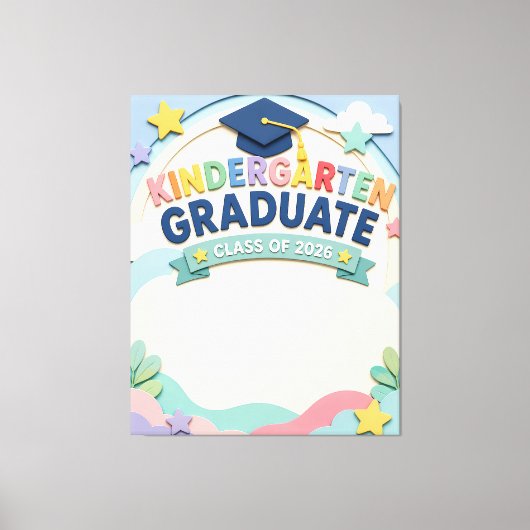 Aangepaste kleuterschool afgestudeerde klas 2026 canvas afdruk (Voorkant)
