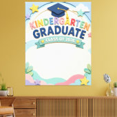 Aangepaste kleuterschool afgestudeerde klas 2026 canvas afdruk (Insitu (Woonkamer))