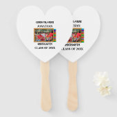 Aangepaste kleuterschool afstuderen krijbordfoto handwaaier (Voorkant en achterkant)