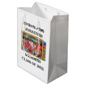 Aangepaste kleuterschool afstuderen krijbordfoto medium cadeauzakje (Achterkant Gekanteld)