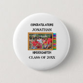Aangepaste kleuterschool afstuderen krijbordfoto ronde button 5,7 cm (Voorkant)