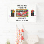 Aangepaste kleuterschool afstuderen krijbordfoto spandoek (Insitu)