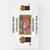 Aangepaste kleuterschool afstuderen krijbordfoto spandoek (Verticaal)