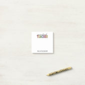 Aangepaste kleuterschool leraar gepersonaliseerd post-it® notes (Op bureau)