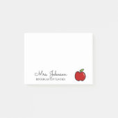 Aangepaste kleuterschool-leraar rode appel post-it® notes (Voorkant)
