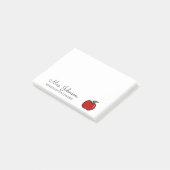 Aangepaste kleuterschool-leraar rode appel post-it® notes (Schuin)
