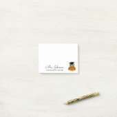 Aangepaste kleuterschool-leraar schattige uil post-it® notes (Op bureau)