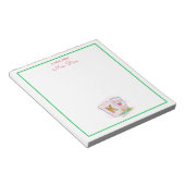 Aangepaste kleuterschool leraar waardering roze notitieblok (Schuin)