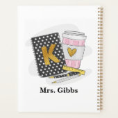 Aangepaste kleuterschool leraar zwart Notitieboek  (Achterkant)