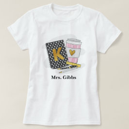 Aangepaste kleuterschool leraar zwart Notitieboek  T-shirt