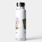 Aangepaste kleuterschool leraar zwart Notitieboek  Waterfles (Rechts)