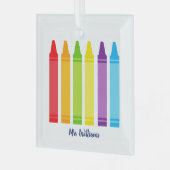 Aangepaste kleuterschool voor leraren die kerst me glas ornament (Voorkant links)