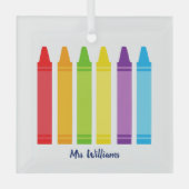 Aangepaste kleuterschool voor leraren die kerst me glas ornament (Voorkant)