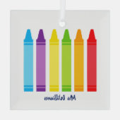 Aangepaste kleuterschool voor leraren die kerst me glas ornament (Achterkant)