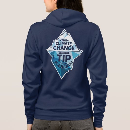 Aangepaste klimaatveranderingstip van de ijsberg hoodie (Achterkant)