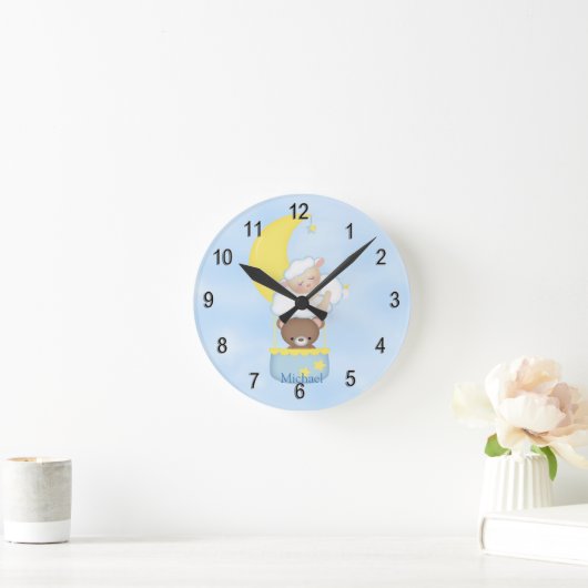 Aangepaste klok Baby Lamb Teddy Bear (Huis)