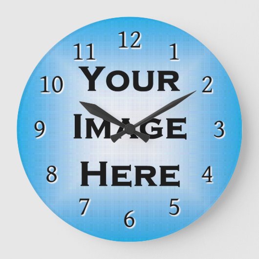 Aangepaste klok met dunne zwarte getallen laat sch (Voorkant)