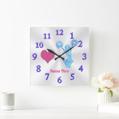 Aangepaste klokkast, Cheerlead Room Decor Vierkante Klok (Huis)