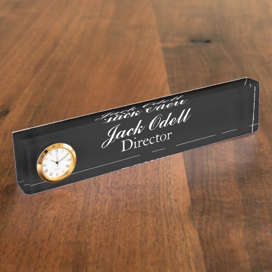 Aangepaste klokplaat naambordje (Zijkant)