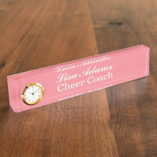 Aangepaste klokplaat naambordje (Zijkant)