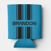 Aangepaste klompblauw- en zwarte snaarsport blikjeskoeler (Achterkant)